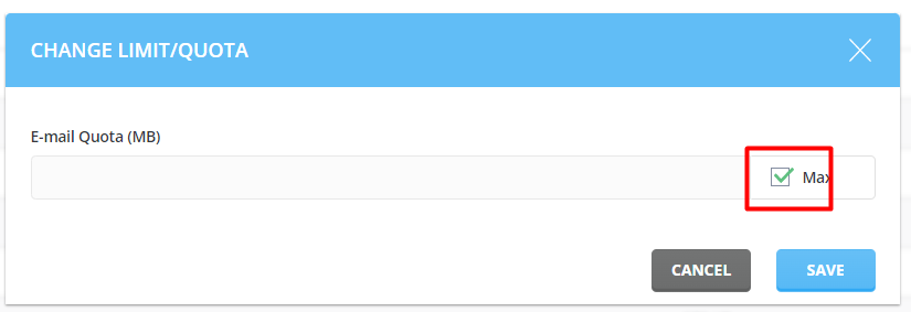email quota
